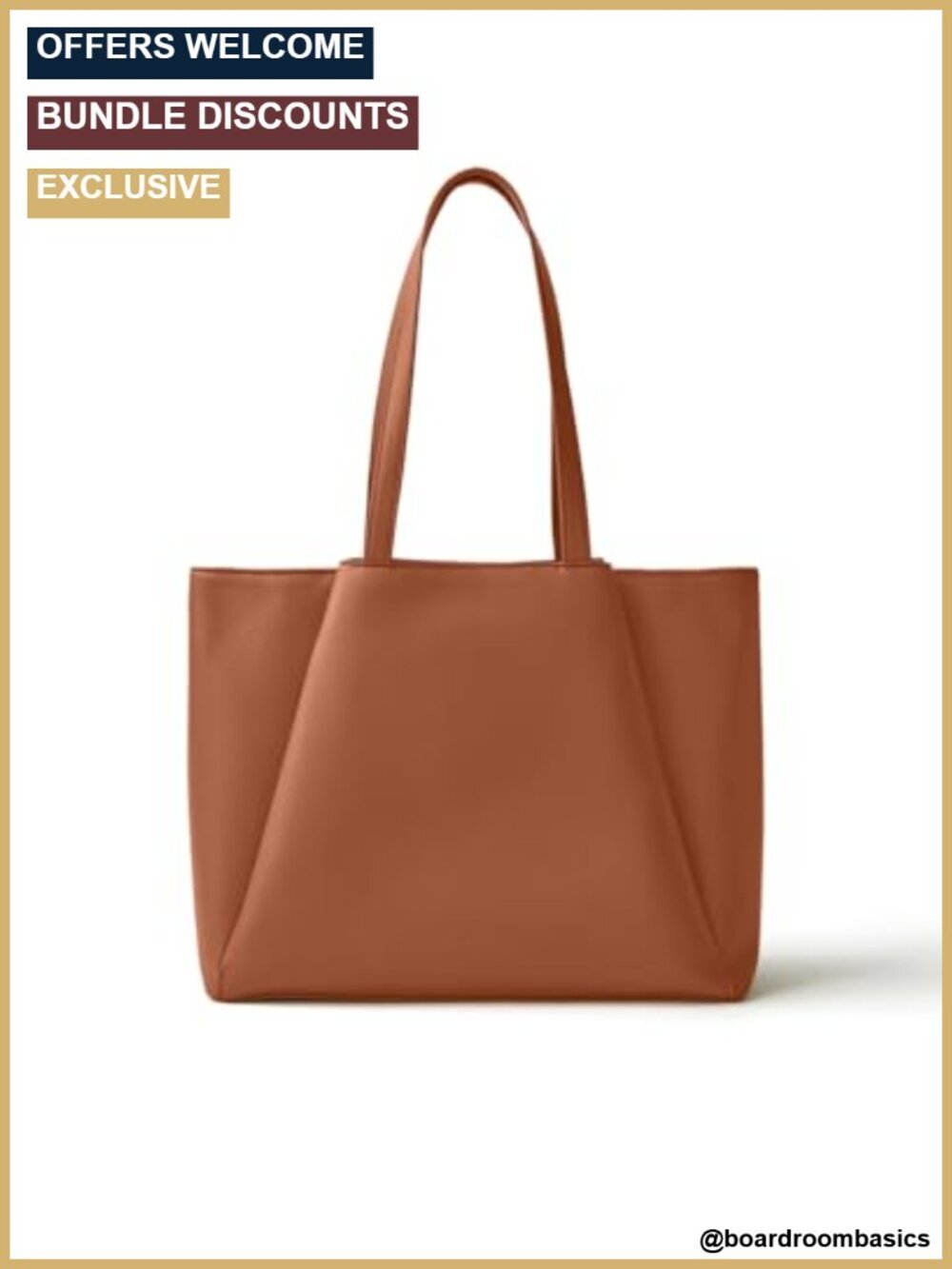 Large Vegan Leather Laptop Tote with Padded Sleeve, Zip Compartments, Water